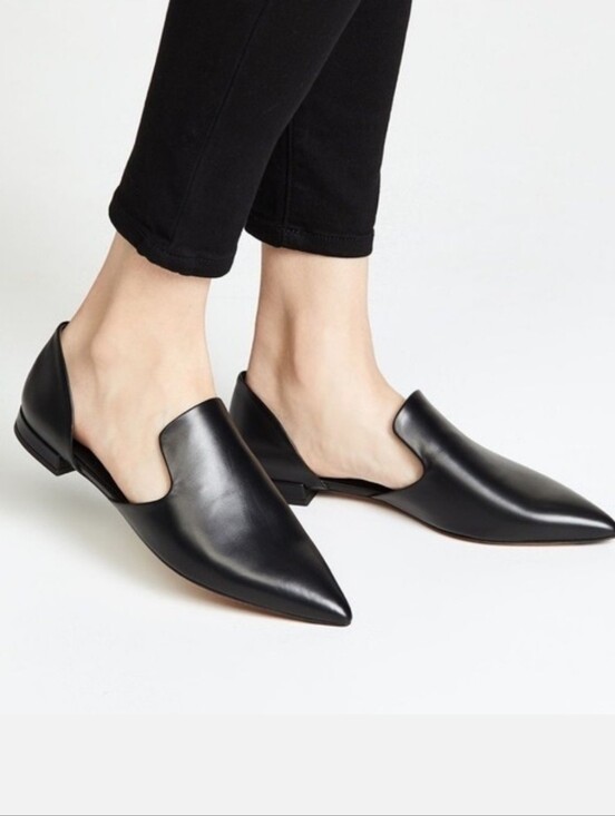 Vince Shoes - Vince Damris Black Leather Slip-on Loafers